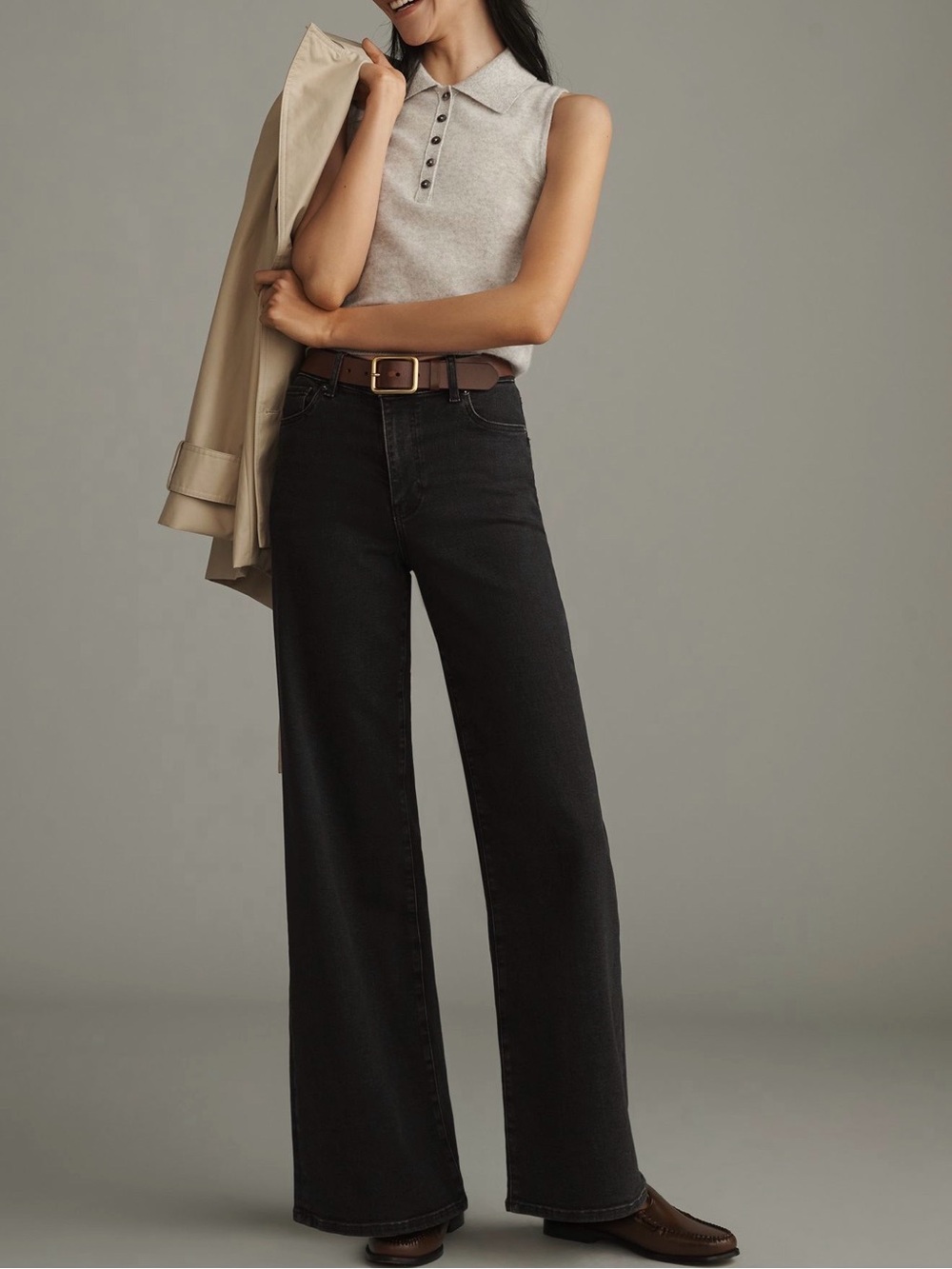FRAME Denim Le Slim Palazzo Wide Leg Jeans in Destroyer Size 25